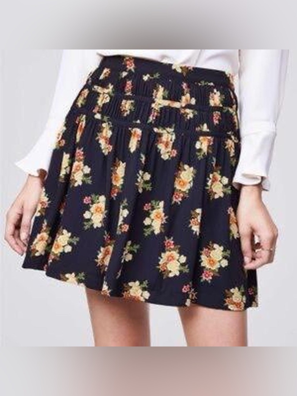 Loft floral mini skirt